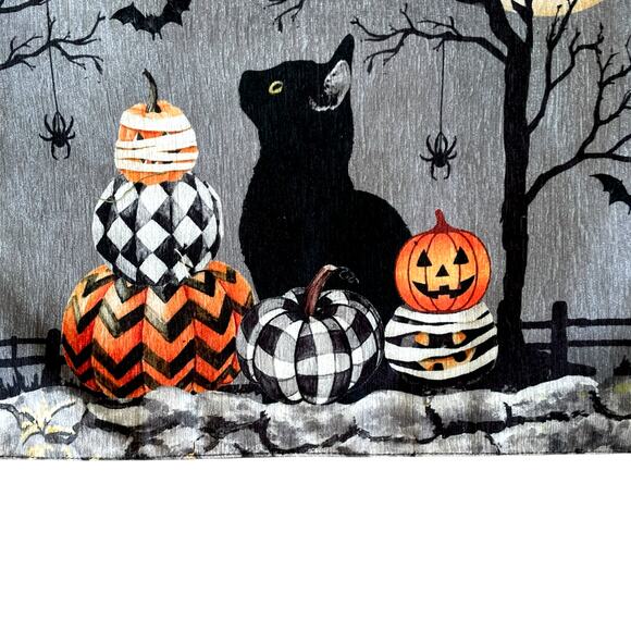 Rachel Zoe MACKENZIE CAT Halloween Placemats 13x19 Set of 4 New - Picture 3 of 8